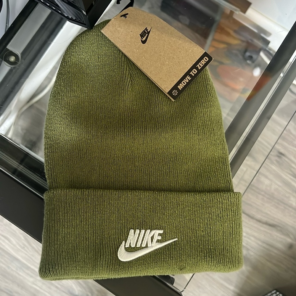 green nike beanie